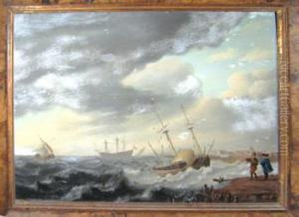 Dutch Coastal View Oil Painting by Jan van der Meer