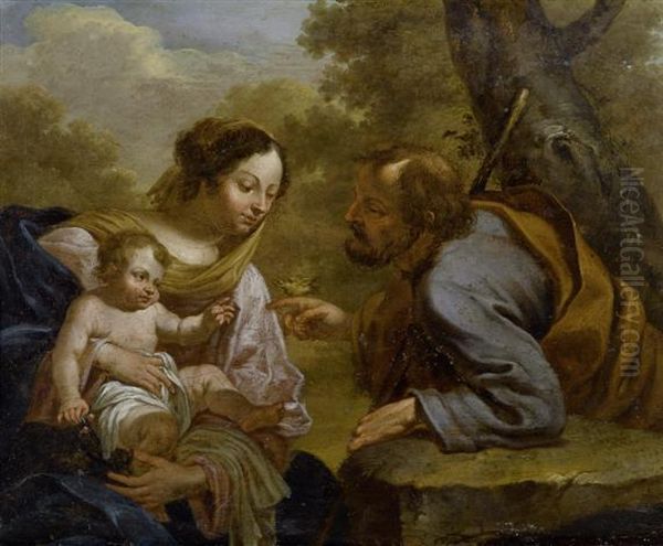 The Holy Family Oil Painting by Jacob Fransz. Van Der Merck