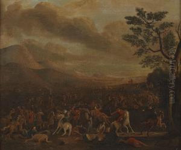 The Siege Of Vienna Oil Painting by Adam Frans van der Meulen