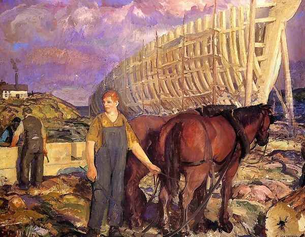 The Teamster Oil Painting by George Wesley Bellows