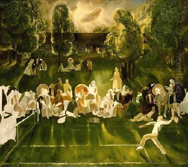 Tennis Tournament Oil Painting by George Wesley Bellows