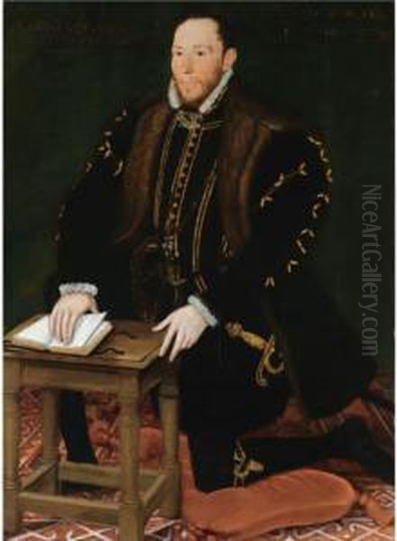 Portrait Of The Blessed Thomas Percy, 7th Earl Of Northumberland (1528-1570) Oil Painting by Steven van der Meulen