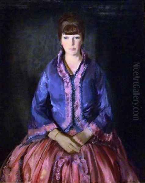 Emma in the Purple Dress Oil Painting by George Wesley Bellows