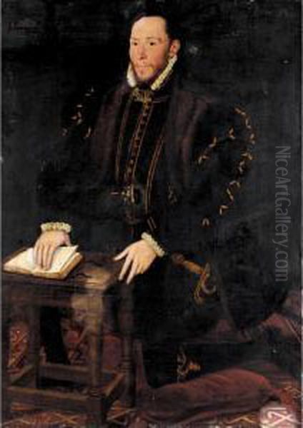 Portrait Of The Blessed Thomas Percy, 7th Earl Of Northumberland (1528-570) Oil Painting by Steven van der Meulen