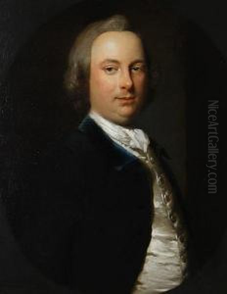 Portrait Of Sir Henry Erskine, 5th Baronet,father Of James, Second Earl Of Rosslyn Oil Painting by Frans Van Der Mijn