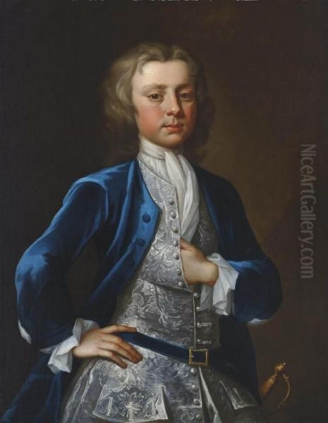 Portrait Of A Young Gentleman Oil Painting by Heroman Van Der Mijn