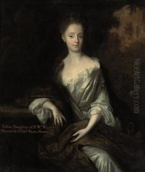 Portrait Of Tufton Wray (d. 1712) Oil Painting by Heroman Van Der Mijn