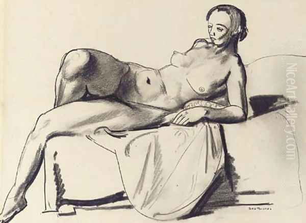 Nude Study, Classic on a Couch Oil Painting by George Wesley Bellows