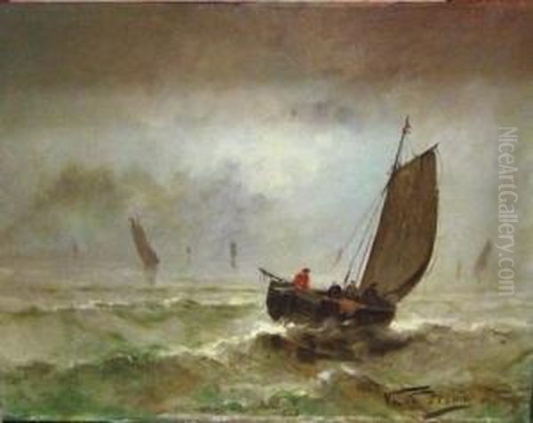 Marine Oil Painting by Van Der Sllam