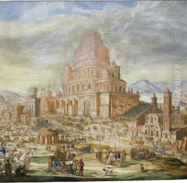 The Tower Of Babel Oil Painting by Jacob Van Der Ulft