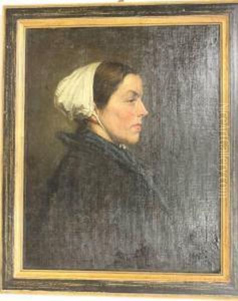 Vissersvrouw Oil Painting by Elizabeth Arnolda Van Der Veer