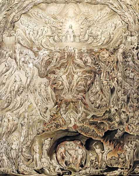 Last Judgement 1808 Oil Painting by William Blake