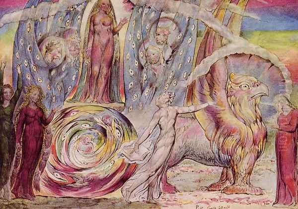 Purgatorio, Canto XXX, 60-146 Beatrice Addressing Dante Oil Painting by William Blake