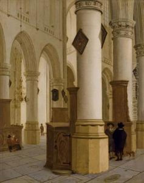 Interieur D'eglise Oil Painting by Hendrick Van Vliet