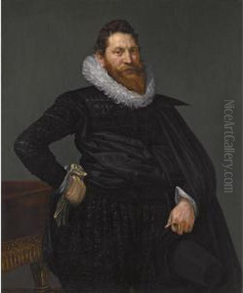 Portrait Of Volckert Overlander Oil Painting by Cornelis van der Voort