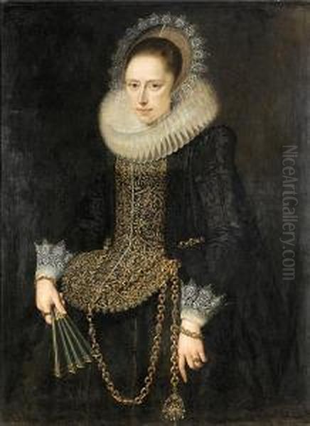 Portrait Of A Lady Oil Painting by Cornelis van der Voort