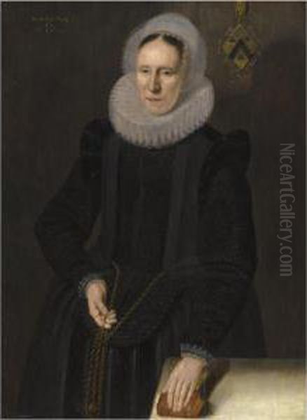 Portrait Of A Lady Oil Painting by Cornelis van der Voort