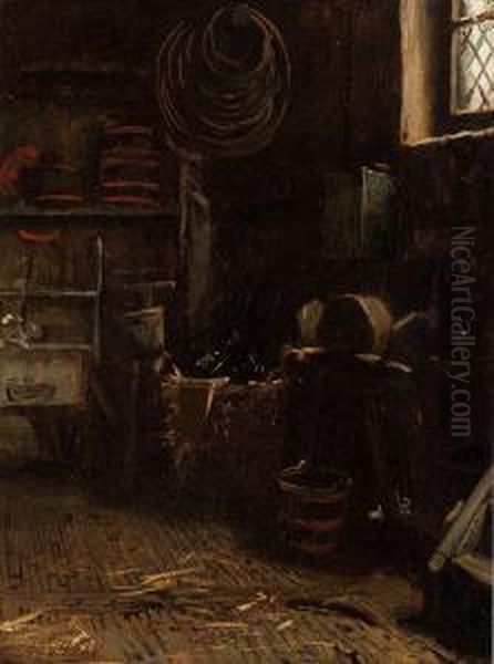 The Shed Oil Painting by Nicolaas Van Der Waay