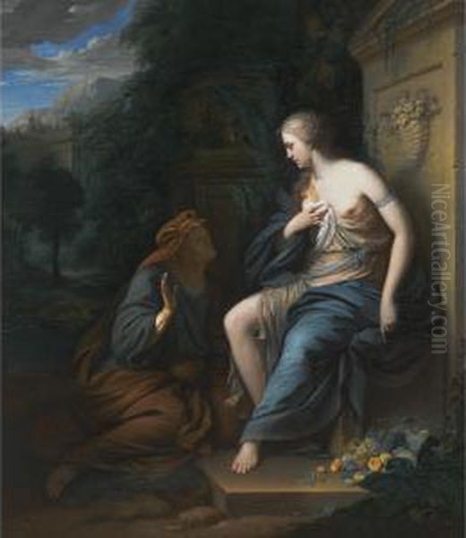 Vertumnus And Pomona Oil Painting by Adriaen Van Der Werff