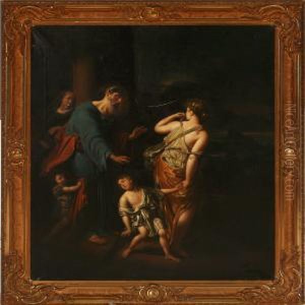 The Dismissal Of Hagar Oil Painting by Adriaen Van Der Werff