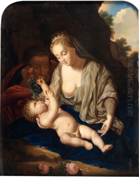 La Vierge Aux Cerises Oil Painting by Adriaen Van Der Werff