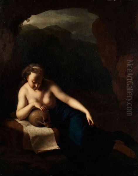 Die Bussende Maria Magdalena In Einergrotte Oil Painting by Pieter van der Werff