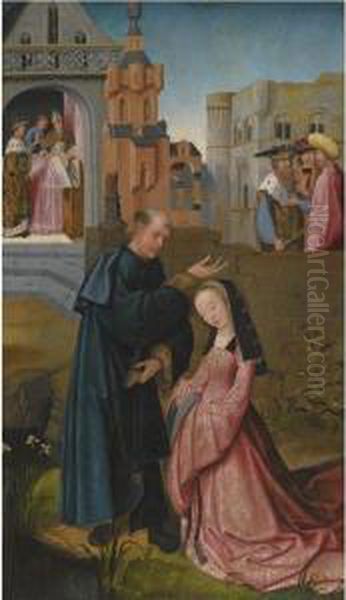 The Life And Veneration Of Saint Dymphna Oil Painting by Goossen van der Weyden