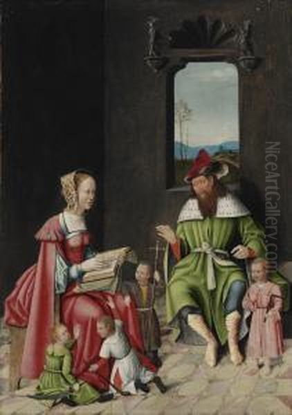 The Family Of Mary Cleophas And Alpheus Oil Painting by Goossen van der Weyden