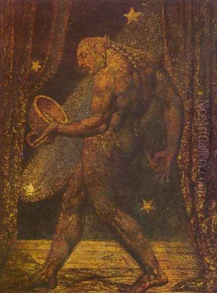 The Ghost of a Flea Oil Painting by William Blake