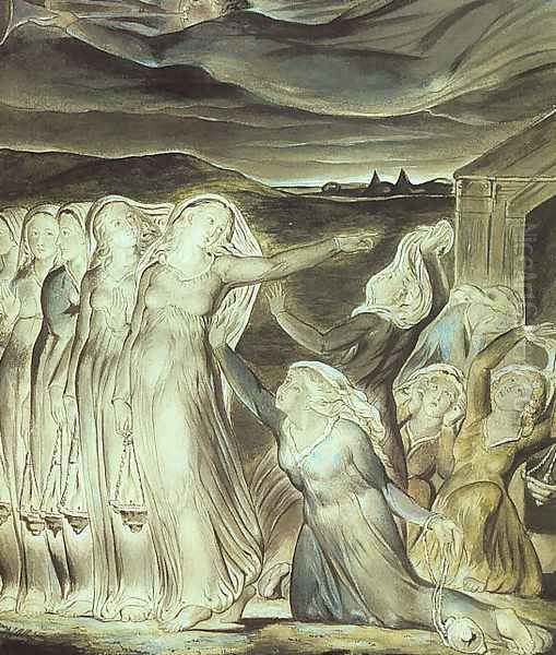 The Parable of the Wise and Foolish Virgins 1822 Oil Painting by William Blake