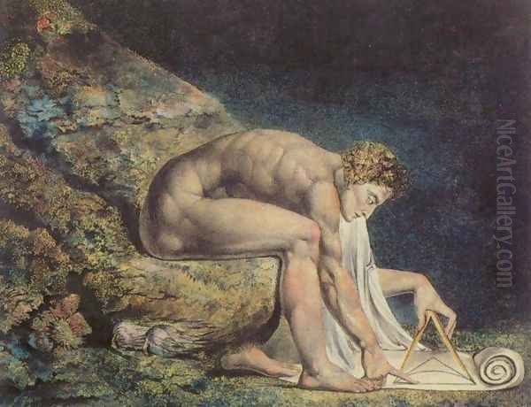 Newton Oil Painting by William Blake