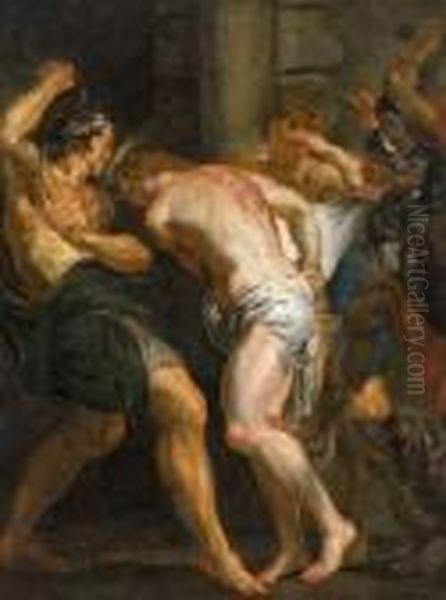 La Flagellation Du Christ Oil Painting by Abrham Van Diepenbeck