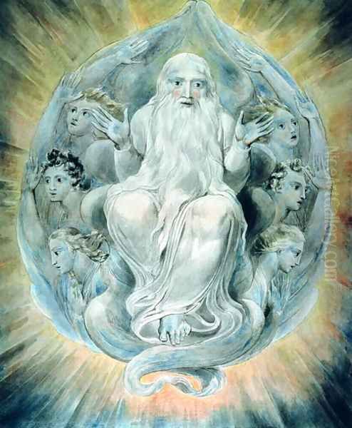 And God Blessed the Seventh Day and Sanctified It Oil Painting by William Blake