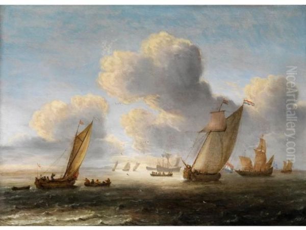 Marinestuck Oil Painting by Hieronymous Van Diest