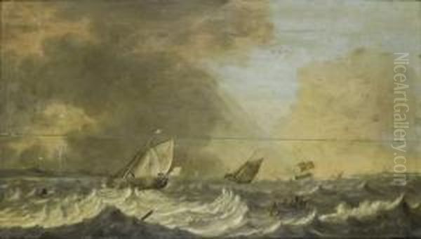 Marine Oil Painting by Willem van Diest