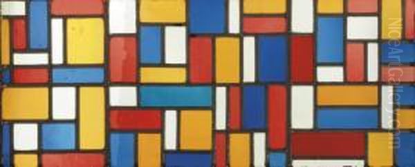 Stained-glass Composition Viii Oil Painting by Theo van Doesburg