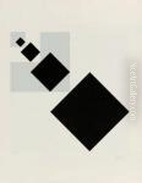 Composition Abstraite Oil Painting by Theo van Doesburg