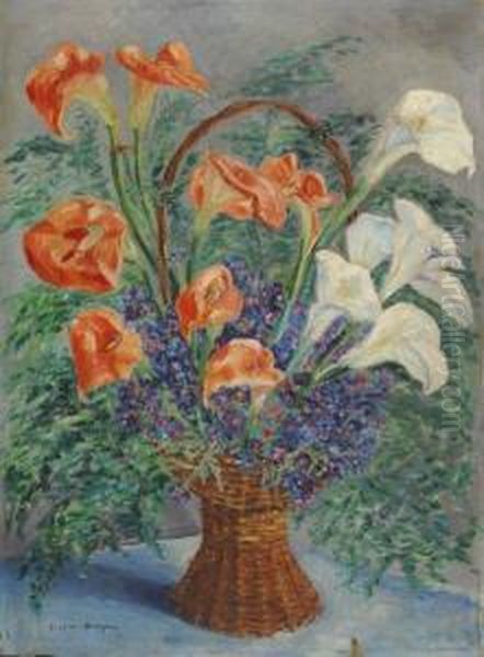 Corbeille De Fleurs Oil Painting by Guus Van Dongen