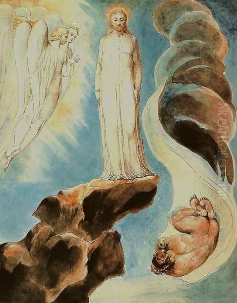 The Third Temptation Oil Painting by William Blake