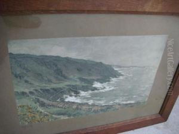 Falaises De Greville Oil Painting by Emile Van Doren