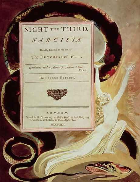 Illustration from Young's Night Thoughts, Night III, Narcissa Oil Painting by William Blake