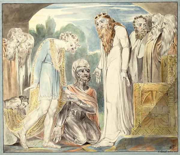 Pardon of Absalom Oil Painting by William Blake