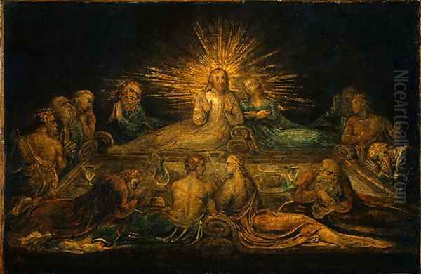 The Last Supper Oil Painting by William Blake