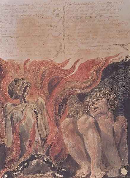 Book of Urizen- 'from the caverns of his jointed spine', 1794 Oil Painting by William Blake