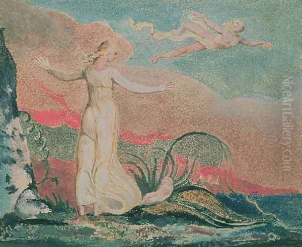 The Book of Thel; Plate 4 Thel in the Vale of Har, 1794 Oil Painting by William Blake