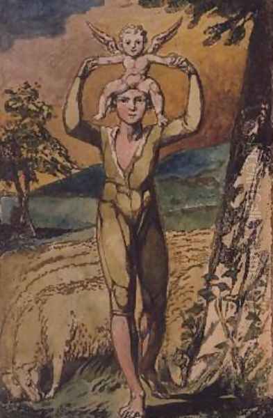 Frontispiece, from Songs of Innocence Oil Painting by William Blake