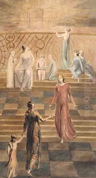 An Allegory of the Bible Oil Painting by William Blake