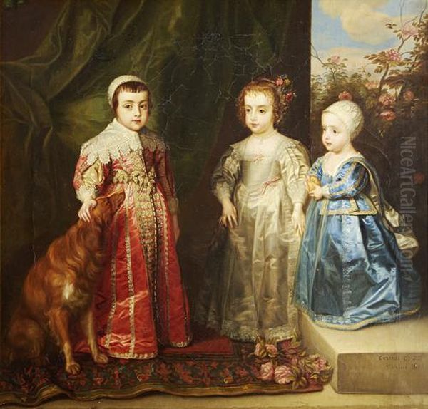 The Children Of Charles I Oil Painting by Sir Anthony Van Dyck