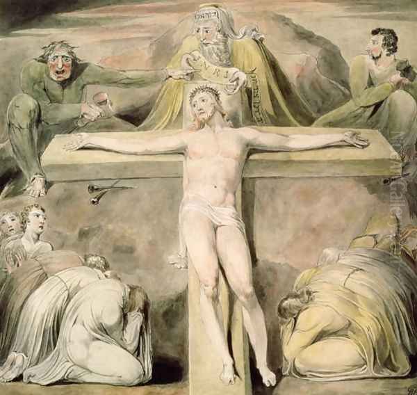 The Crucifixion Oil Painting by William Blake