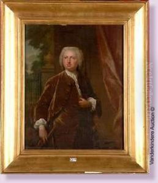 Portrait Dun Gentilhomme De La Region De Bruges Oil Painting by Philip Le Petit Van Dyk